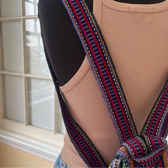 Pinzon Mexican woven mini backpack purple multi - Picture 13 of 14